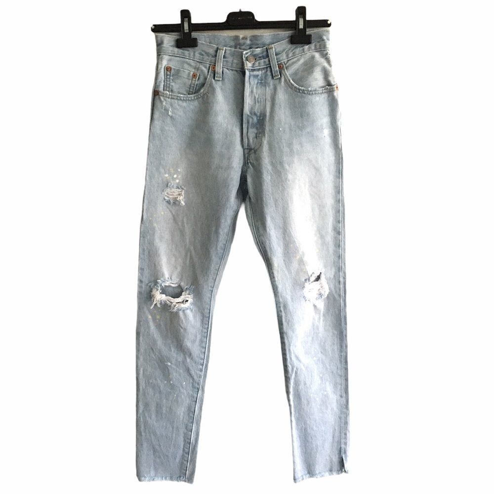 Levi's 501 Skinny High Rise Jeans Light Blue Size 31